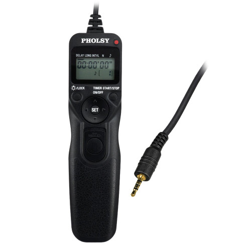 PHOLSY Timer Remote Control Cable P6 Shutter Release Remote Cord for Panasonic and Leica Cameras, Replaces Panasonic DMW-RSL1 Remote Control Shutter
