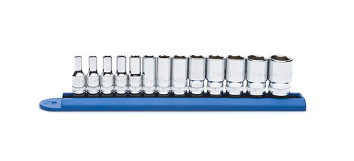 GearWrench 80304S 13-Piece 1/4-Inch Drive 6-Point Mid Length Socket Set Metric