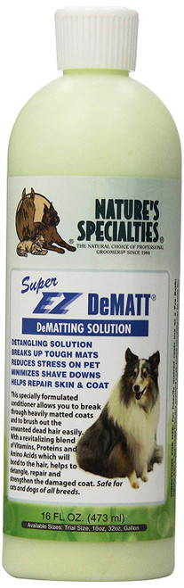 Nature's Specialties Super EZ Dematt Pet Conditioner, 16-Ounce