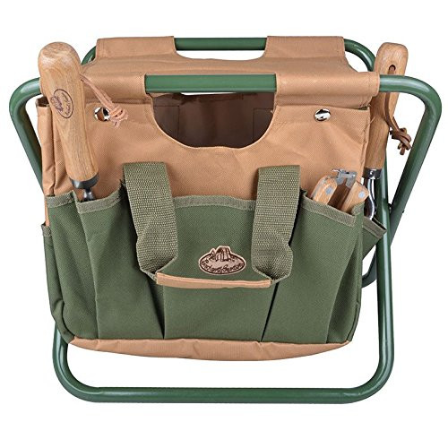 Esschert Design Canvas Tool Bag and Stool Carry-all