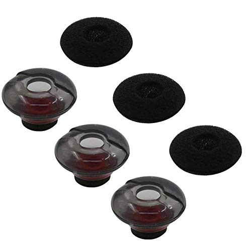 JNSA Large Size 3 Pairs Replacement Eartips Kit Ear Buds Ear Gels for Plantronics Voyager 5200 Earphones, Plantronics Voyager 5200 Ear Tips Earbuds, Silicone Tips & Foam Cover L Size (5200L)