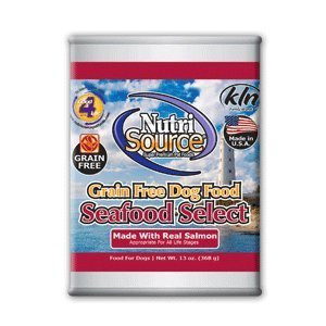 NutriSource Grain-Free Canned Seafood Dog Food, 13 Ounce, Case of 12