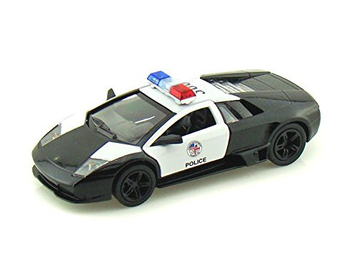 KiNSMART 5" Lamborghini Murcielago LP640-4 Police1:36 Scale (Black/White)