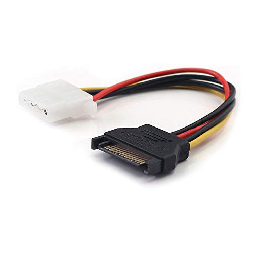 ANRANK SATA to IDE Power Cable 15 Pin SATA Female to Molex IDE 4 Pin Male Adapter Extension Hard Drive Power Supply Cable ANRANK SATA to IDE Power Cable 15 Pin SATA Female to Molex IDE 4 Pin Male Adapter Extension Hard Drive Power Supply Cable