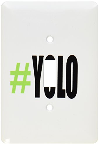 3dRose LLC lsp_97931_1 Yolo, Green and Black, You Only Live Once Single Toggle Switch