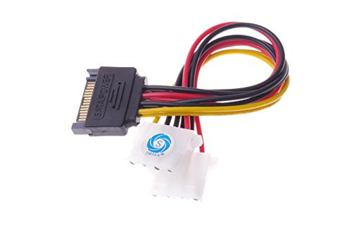 SMAKN® 6" Sata 15-pin Male to Dual 4-pin Molex Female Y Splitter Sata to 4 Pin SMAKN® 6" Sata 15-pin Male to Dual 4-pin Molex Female Y Splitter Sata to 4 Pin