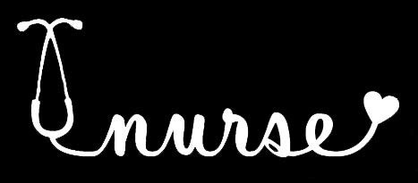 LLI Nurse Stethoscope | Decal Vinyl Sticker | Cars Trucks Vans Walls Laptop | White | 5.5 x 2 in | LLI1177