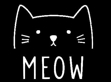 LLI Cat Meow | Decal Vinyl Sticker | Cars Trucks Vans Walls Laptop | White |5.5 x 5.2 in | LLI794