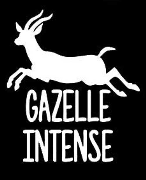 LLI Gazelle Intense | Decal Vinyl Sticker | Cars Trucks Vans Walls Laptop | White | 5.5 x 4.8 in | LLI1355