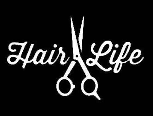 LLI Hair Life | Decal Vinyl Sticker | Cars Trucks Vans Walls Laptop | White | 5.5 x 3.4 in | LLI1362 LLI Hair Life | Decal Vinyl Sticker | Cars Trucks Vans Walls Laptop | White | 5.5 x 3.4 in | LLI1362