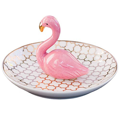 Zeen Flamingos Ceramic Jewelry Tray Ring Holder Trinket Dish Necklace Earrings Rings Jewelry Organizer Display Zeen Flamingos Ceramic Jewelry Tray Ring Holder Trinket Dish Necklace Earrings Rings Jewelry Organizer Display