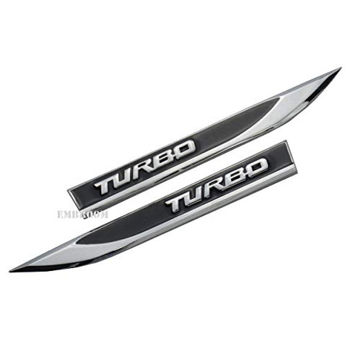 2pcs TURBO Car Emblems, 3D Metal Car Side Fender Rear Trunk Emblem Badge Sticker Decals Replacement for JEEP Dodge Chevrolet Ford (Chrome/Black) 2pcs TURBO Car Emblems, 3D Metal Car Side Fender Rear Trunk Emblem Badge Sticker Decals Replacement for JEEP Dodge Chevrolet Ford (Chrome/Black)