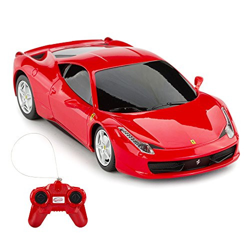 RASTAR Ferrari Remote Control Car, 1/24 Scale Ferrari 458 Italia Model Car, Red Ferrari Toy Car RASTAR Ferrari Remote Control Car, 1/24 Scale Ferrari 458 Italia Model Car, Red Ferrari Toy Car