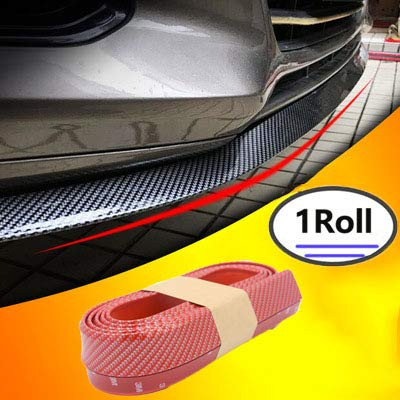 WeiMo Universal Carbon Fiber Front Bumper Spoiler Kit?Front Bumper Lip Splitter Spoiler Side Skirt for Car DIY Decoration Refit (Red)