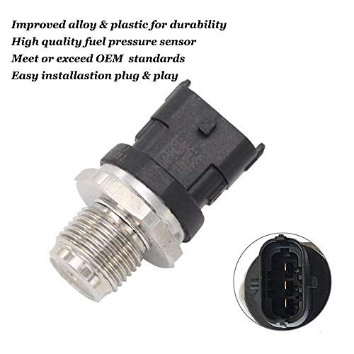 0281006327 Fuel Injection Fuel Rail Pressure Sensor for 2007-2012 Dodge Ram 2500 3500 6.7L Cummins Replace OE# 0281006327 028102850 5261237