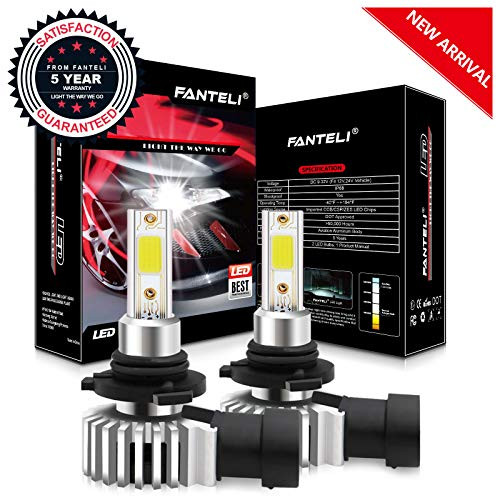 FANTELI Ultra Mini LED Headlight Bulbs All-in-One Conversion Kit - 9006 (HB4) 9600LM 6000K Cool White 2019 New Gen -5 Year Warranty
