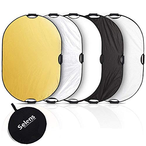 Selens 5-in-1 32x48 Inch Oval Reflector with Handle for Photography Photo Studio Lighting & Outdoor Lighting Selens 5-in-1 32x48 Inch Oval Reflector with Handle for Photography Photo Studio Lighting & Outdoor Lighting