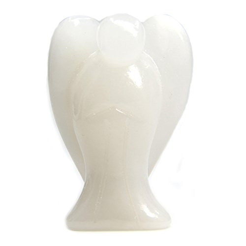 Natural White Jade Gemstone Peace Angel Pocket Guardian Angel Healing Statue 2 inch Natural White Jade Gemstone Peace Angel Pocket Guardian Angel Healing Statue 2 inch