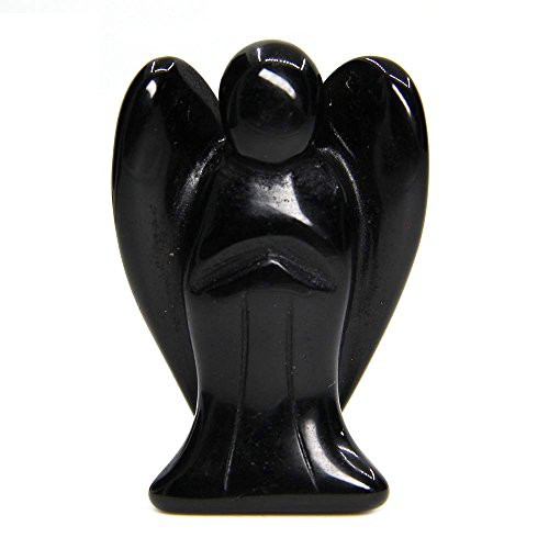 Black Agate Gemstone Peace Angel Pocket Guardian Angel Healing Statue 2 inch Black Agate Gemstone Peace Angel Pocket Guardian Angel Healing Statue 2 inch