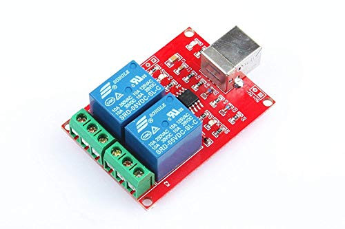 ARCELI SRD-05VDC-SL-C 2-Way 5V Relay Module Free Driver USB Control Switch PC Intelligent Control