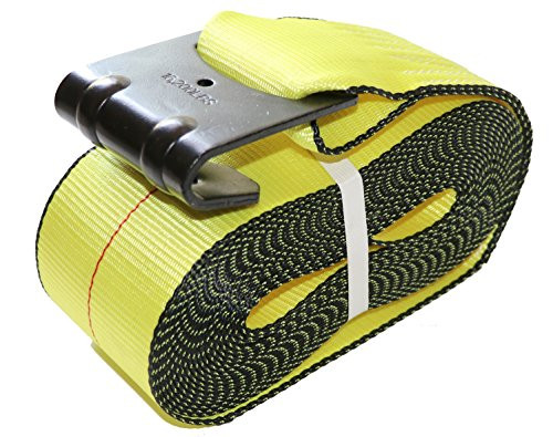 4" x 30' DKG Cargo Winch Strap with Flat Hook - Ideal Flatbed Truck Tie Down (1 Pack)