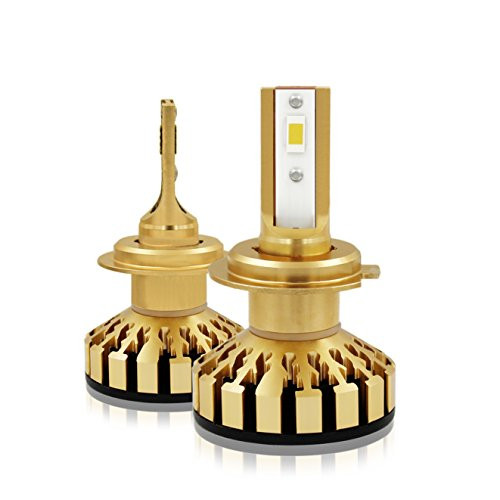 Car LED Headlight Bulbs(2pcs) & LED Bulbs 50W 5000lm Super Bright High Power LED Chips and 6000K White Single Beam LED Headlight Bulbs Conversion Kits--H7