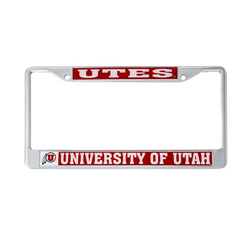 Desert Cactus University of Utah Utes Metal License Plate Frame for Front Back of Car Officially Licensed (Mascot)