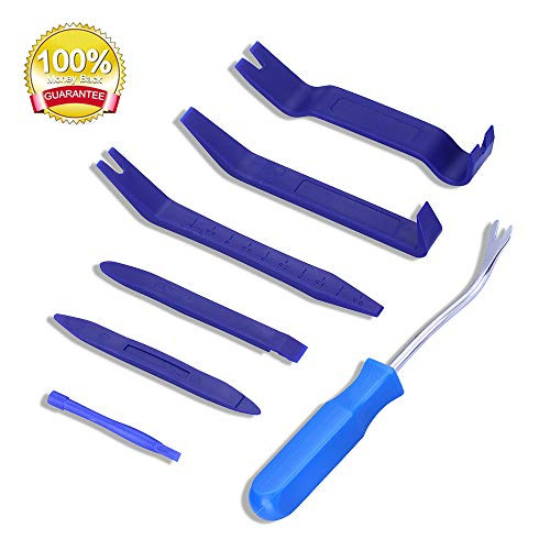 GLISTON 7pcs Trim Removal Tool, Trim Panel Tools  Door Panel Removal/Trim Tool for Car Dash Radio Audio Installer with Instruction Manual