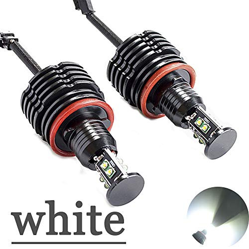 SINOVCLE H8 Angel Eyes E92 LED Marker Halo Ring High Power 2x 40W 80W for BMW E90 X5 E71 X6 E82 M3 E60 E70 (white)