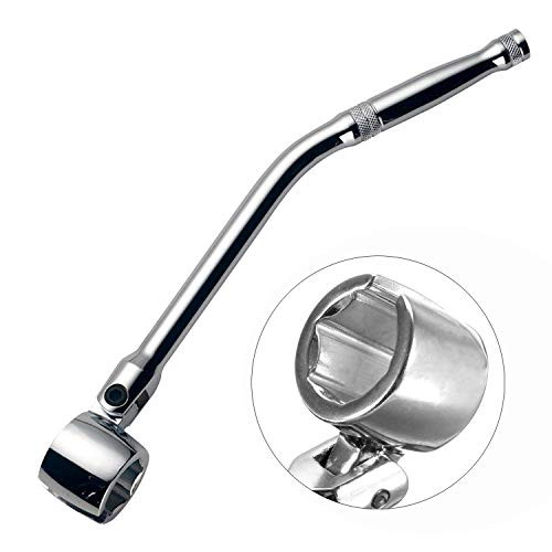 CAROCK 7/8" O2 Sensor Wrench Flexible Oxygen Sensor Socket Wrench 22mm Hex 6pt Remover Installer Tool with Contour Handle