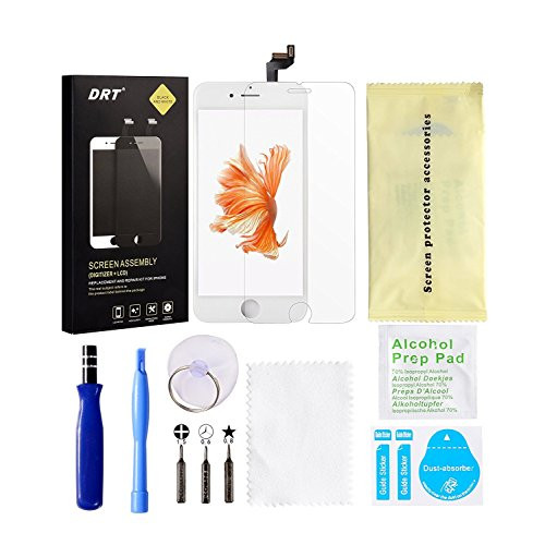 for iPhone 7 Screen Replacement White 4.7" LCD Touch Screen Digitizer Assembly Set + Premium Glass iPhone 7 Screen Replacement Protector+Free Repair Tool Kits (7 White)