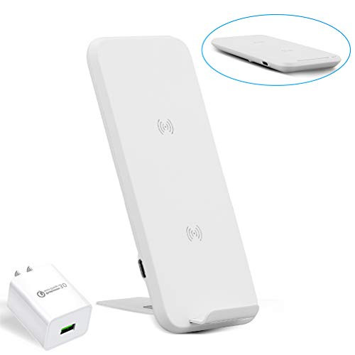 L&HE Wireless Charger, QI Certified 7.5W Wireless Charging for iPhone Xs Max/XR/Xs/X / 8/8 Plus 10W for Galaxy S10 / S10 + / S10e S9 / S9 + S8 / S8 + / S7, 5W for QI-Enabled Mobile Phones