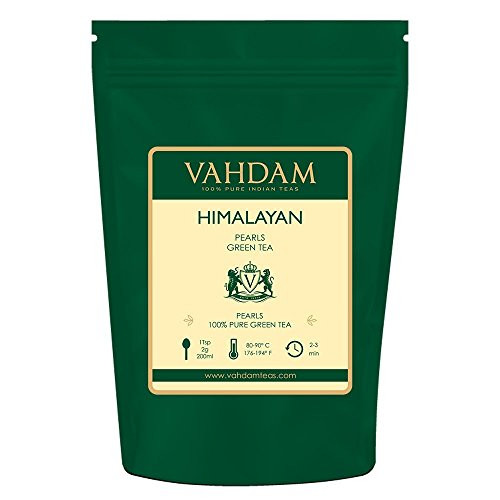 VAHDAM, Himalayan Pearls Green Tea Leaves | 3.53 Oz (50 Cups) | Pure Green Tea Loose Leaf | RICH ANTI-OXIDANTS | Natural Detox Tea, Slimming Tea, Weight Loss Tea | Brew as Hot Tea or Iced Tea