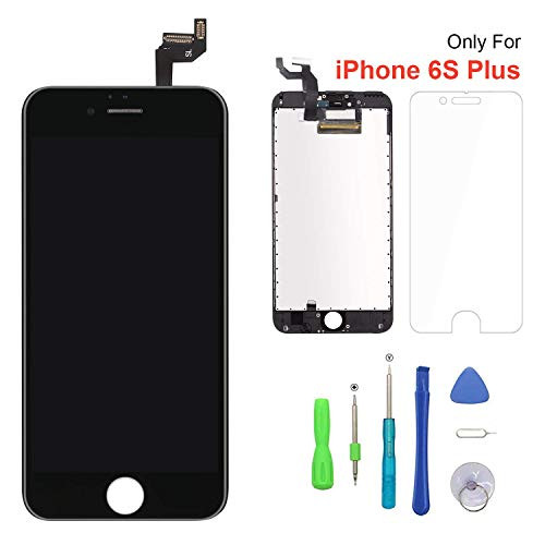 Screen Replacement for iPhone 6s Plus Black 3D Touch Screen LCD Digitizer Replacement Frame Display Assembly Set with Repair Tool Kits(iPhone 6s Plus, Black)