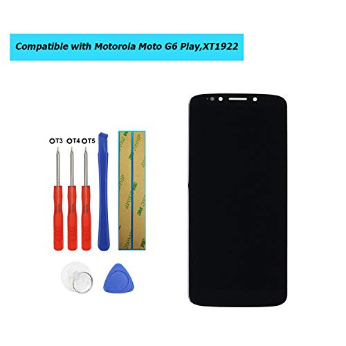 Upplus Replacement Screen Compatible with Motorola Moto G6 Play,XT1922,Replacement LCD Touch Screen Display Assembly Black with Toolkit