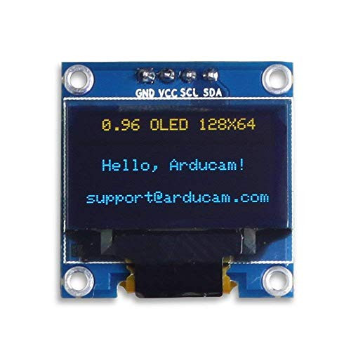 ARCELI 0.96 Inch OLED Module 12864 128x64 Blue White SSD1306 Driver I2C Serial Self-Luminous Display Board for Arduino Raspberry PI