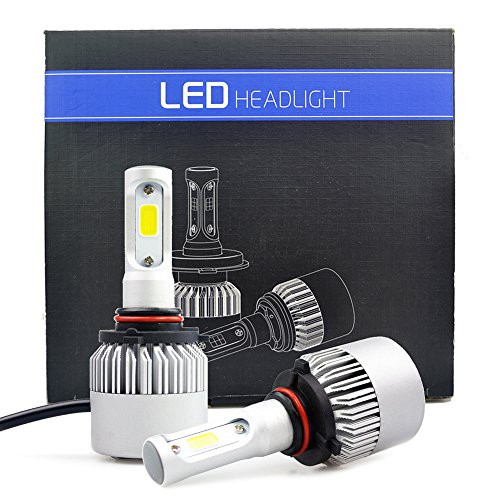 iDlumina 9005 H10 9040 9045 9055 9140 9145 HB3 12V 24V White LED Car Light Bulb 2X10W COB Aluminum Fan Cooling Design for Replacement Headlight Fog Light (Pack of 2)