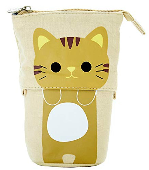 Cartoon Cat Telescopic Pencil Pouch Bag Stationery Pen Case Box Pencil Holders/Pen Holders