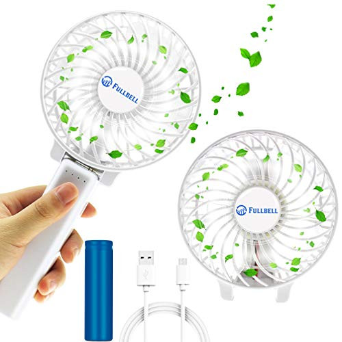 Handheld Fan, Mini Portable Fan and Desk Fan,Personal Foldable Fan with USB Rechargeable Battery Operated Cooling Electric Fan for Office, Room,Outdoor, Household,Traveling(White)
