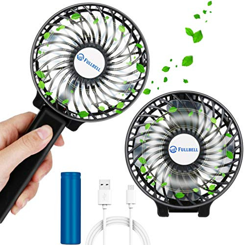 Handheld Fan, Mini Portable Fan and Desk Fan,Personal Foldable Fan with USB Rechargeable Battery Operated Cooling Electric Fan for Office, Room,Outdoor, Household,Traveling(Black)