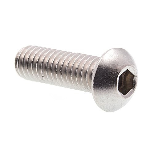 Prime-Line 9169971 Socket Cap Screws, Button Head, Hex (Allen) Drive, 5/16 in-18 X 1 in, Grade 18-8 Stainless Steel, 10-Pack