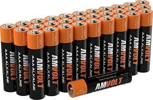 28 Pack AmVolt AAA Batteries [Ultra Power] Premium LR3 Alkaline Battery 1.5 Volt Non Recharchable Batteries