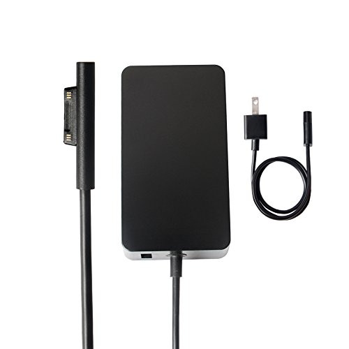 15V 4A 65W Microsoft Surface Pro Charger for Surface Pro 3,4,5 Power Supply for Windows Surface Book,Book 2,Surface Laptop,Replacement for 1706 1625 with AC Adapter/USB Charging Port + 6Ft Power Cord