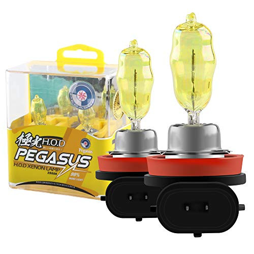 2Pcs H11 100W Super Bright Gold Yellow light 2800K Halogen Xenon Light Bulb 12V Car Headlight Fog Light Lamp Replacement