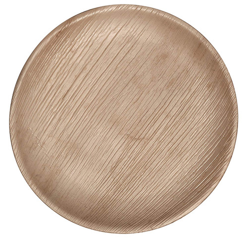 CaterEco Round Palm Leaf 7' Salad Plates | 100 Pack | Ecofriendly Disposable Dinnerware | Heavy Duty Biodegradable Party Utensils for Wedding, Camping & More