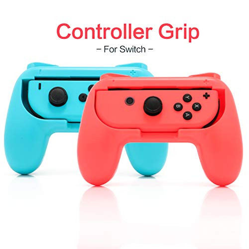 2019 Grip Kit for Nintendo Switch Joy Con Controller, Nintendo Switch Accessories Joy Con Grip - BlueRed (2 Pack)