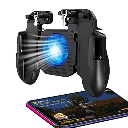 PUBG Mobile Game Controller for Phone iOS,Android Gaming Controller Cooling Fan,Phone Gaming Trigger for Pubg Fortnite/Rules of Survival Gaming Joysticks for 4.7-6.5" Smartphones