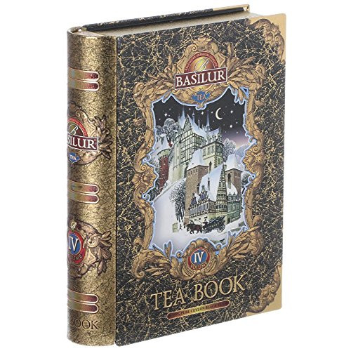 Basilur | Gift Tea Set | Tea Book -Vol 4 | Collectable Metal Tin Caddy | Pure Ceylon Black Tea with Silver tips | Non GMO Loose Leaf Tea | 100g /3.52 oz. Basilur | Gift Tea Set | Tea Book -Vol 4 | Collectable Metal Tin Caddy | Pure Ceylon Black Tea with Silver tips | Non GMO Loose Leaf Tea | 100g /3.52 oz.