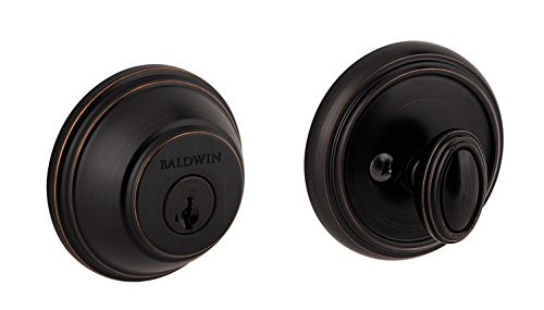 Baldwin Prestige 380 Round Single Cylinder Deadbolt Featuring SmartKey in Venetian Bronze