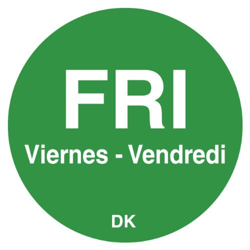 DayMark Day of the Week 3/4" Circle Permanent Label, Friday (Roll of 2000) DayMark Day of the Week 3/4" Circle Permanent Label, Friday (Roll of 2000)